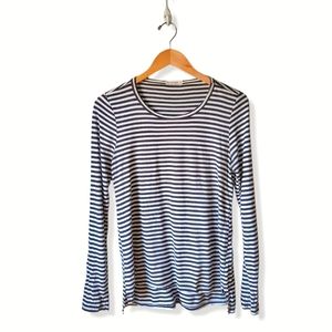 Marine Layer Classic Supima Cotton Long Sleeve Striped Top women's sz S | 14089